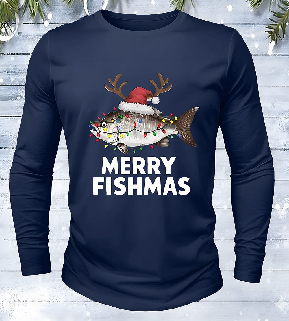Men's Fish Christmas Graphic Tee