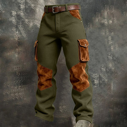Colorblock Waffle Cargo Pants