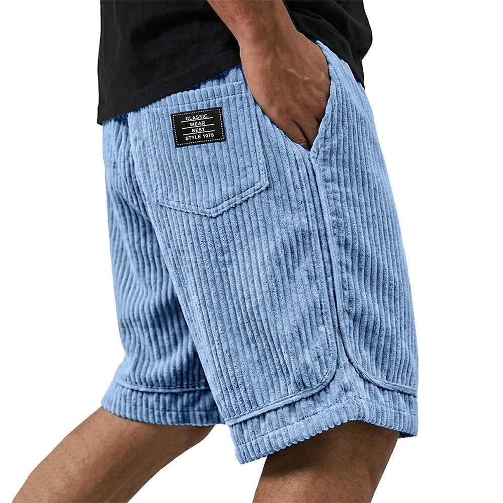Comfort Elastic Waist Corduroy Shorts