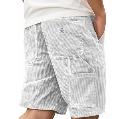 Men's Corduroy Shorts-Comfortable Drawstring Pocket Shorts