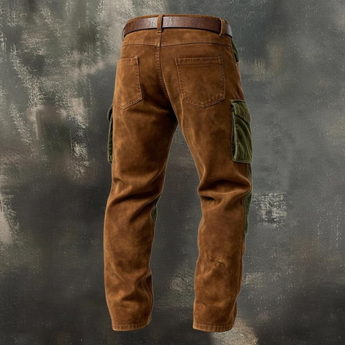 Pocketed Corduroy Cargo  Pants