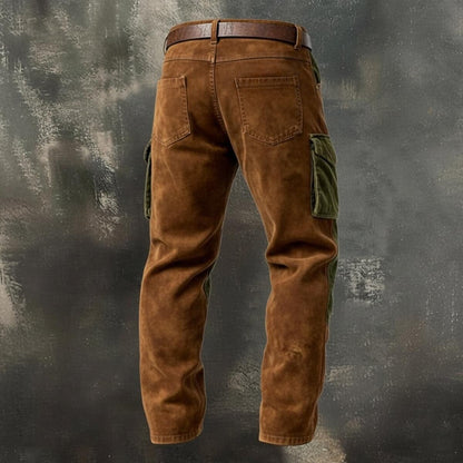 Pocketed Corduroy Cargo  Pants