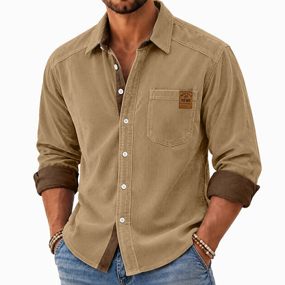 Textured Corduroy Button Up Shirt