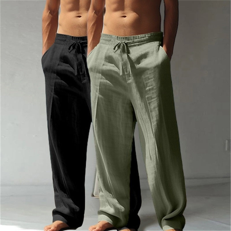 Cotton Linen Pants 2-Piece Set