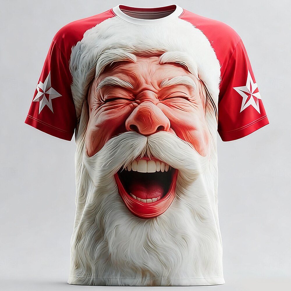 Classic Santa Christmas 3D Tee
