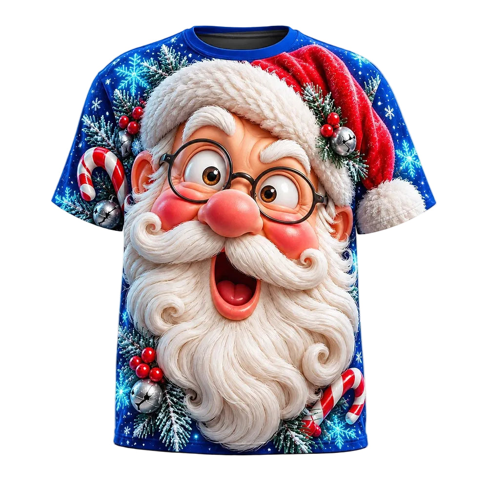 Men's Santa Claus Festive Short Sleeve Tee