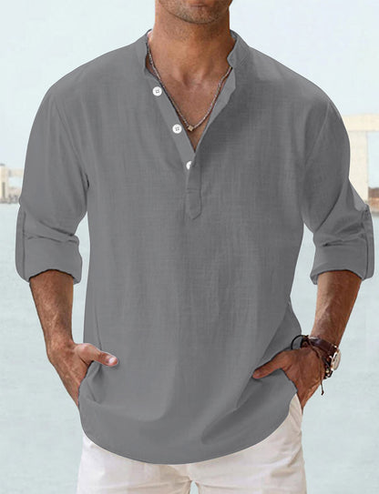 Men's Everyday Linen Shirt - Long Sleeve Button-Up
