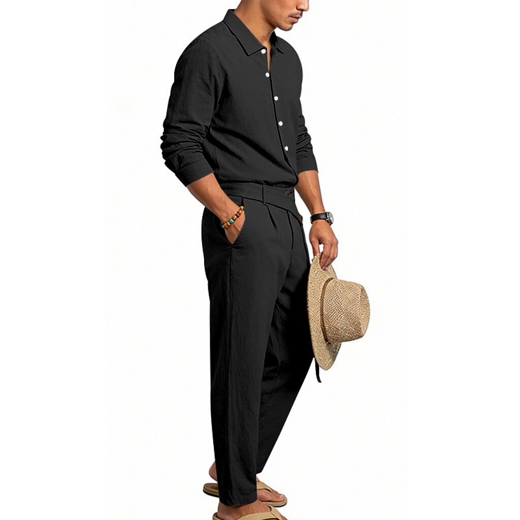 Cotton Linen Set-Shirt and Pants