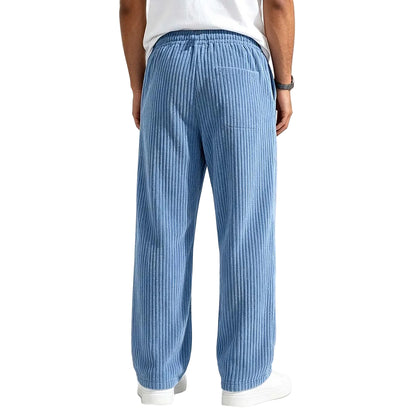 Textured Casual Corduroy Baggy Pants
