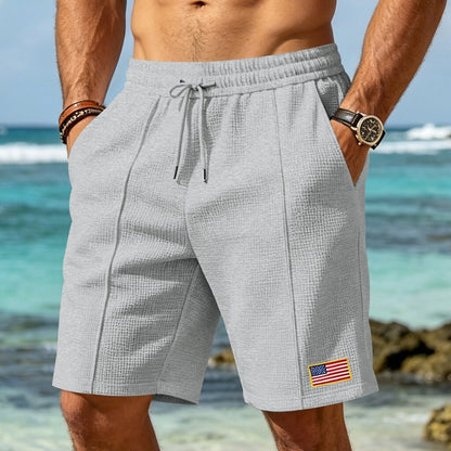 Men's Pocketed Waffle Shorts