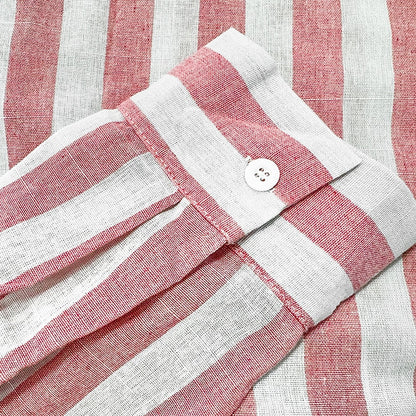 Men's Striped Cotton Linen Shirt - Soft & Breathable