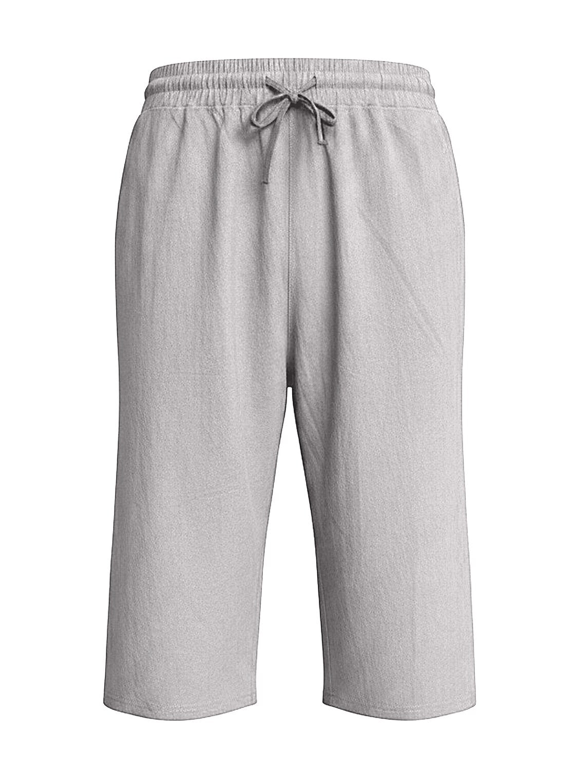 Breathable Linen Shorts With Elastic Waist