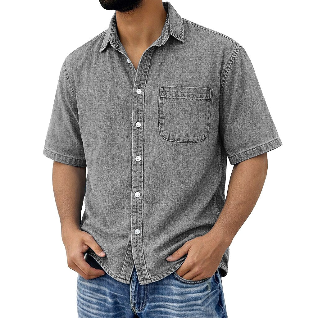 Vintage Washed Cotton Pocketed Shirt