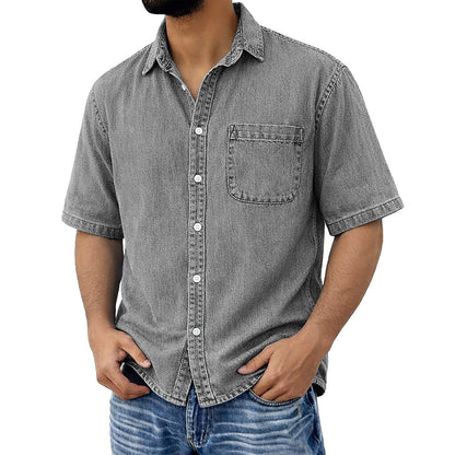 Vintage Washed Cotton Pocketed Shirt