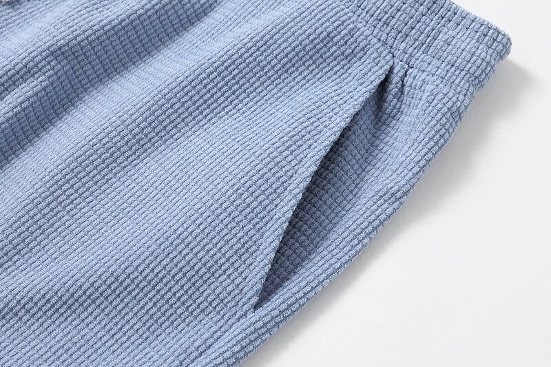 Lightweight Waffle Shorts-Comfortable Summer Wear
