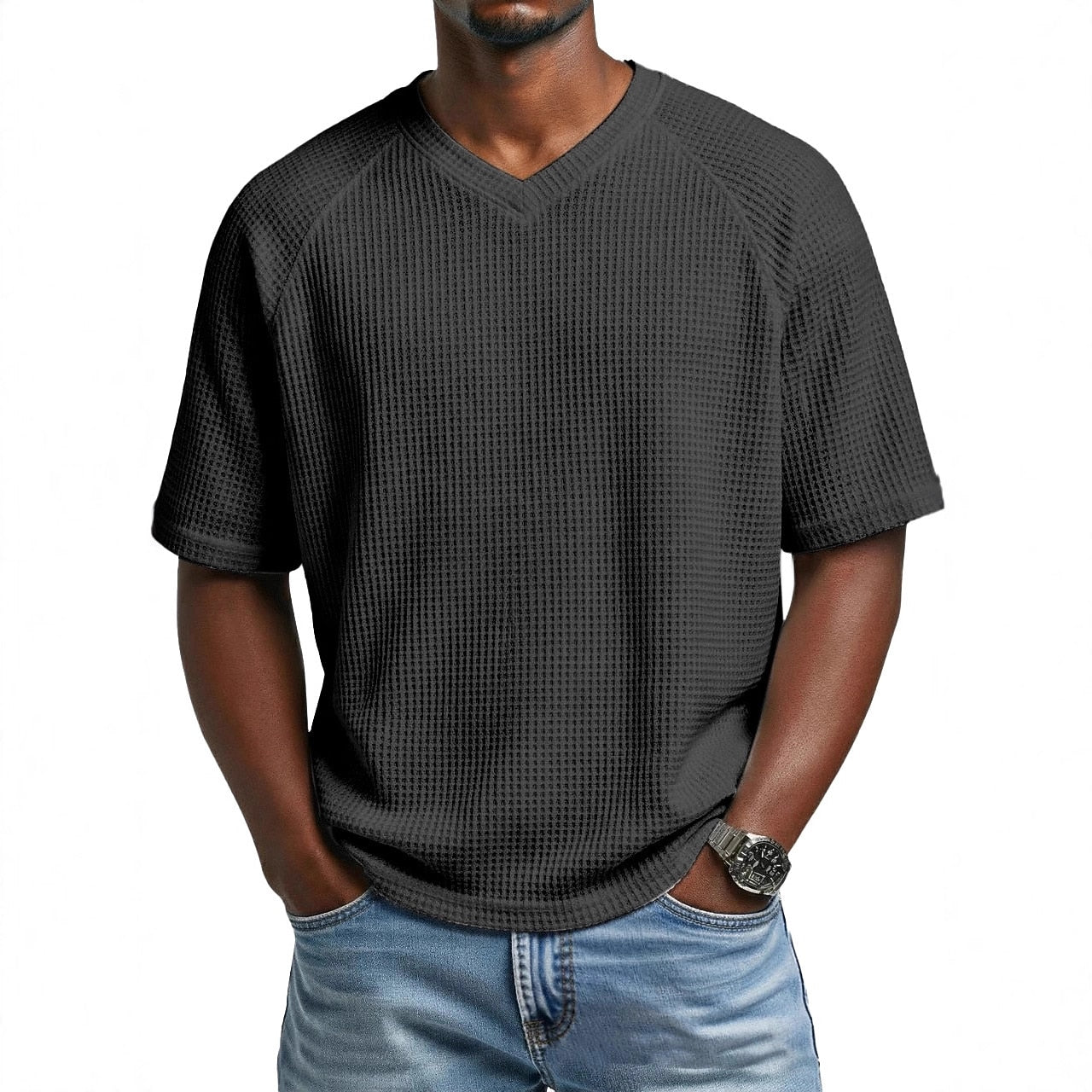 Men's Basic Waffle T-Shirt
