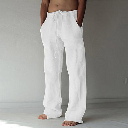 Daily Linen Pants - Elastic Waist, Casual Holiday & Vacation Wear