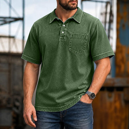 Broken-In Cotton Polo Shirt