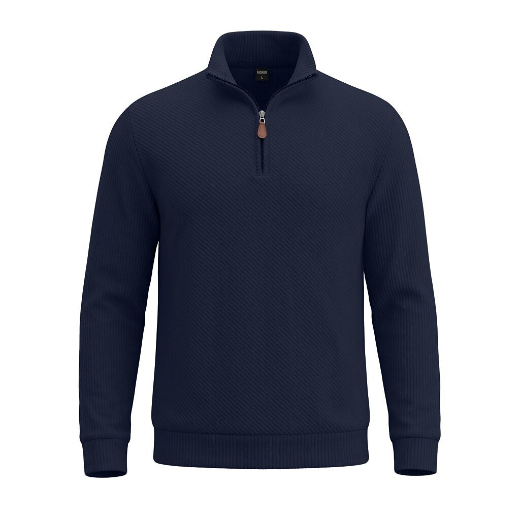 Jacquard Comfort Quarter Zip Sweatshirt