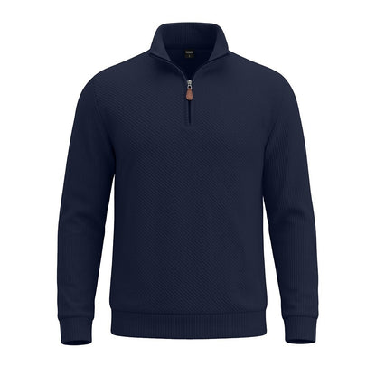 Jacquard Comfort Quarter Zip Sweatshirt