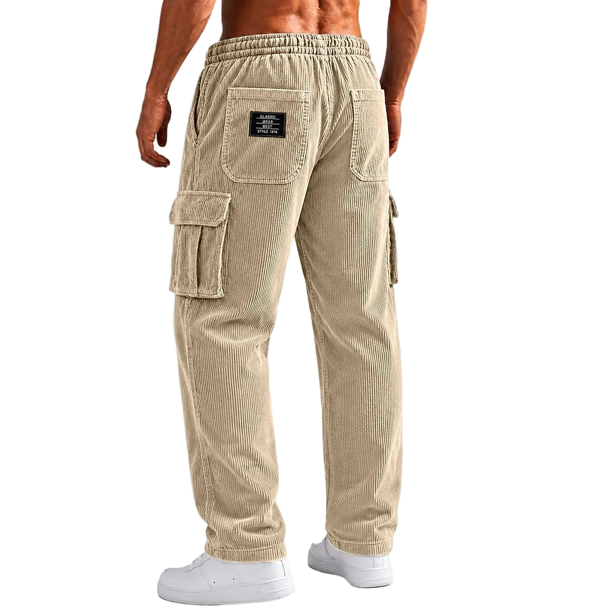 Pocketed Corduroy Cargo Pants