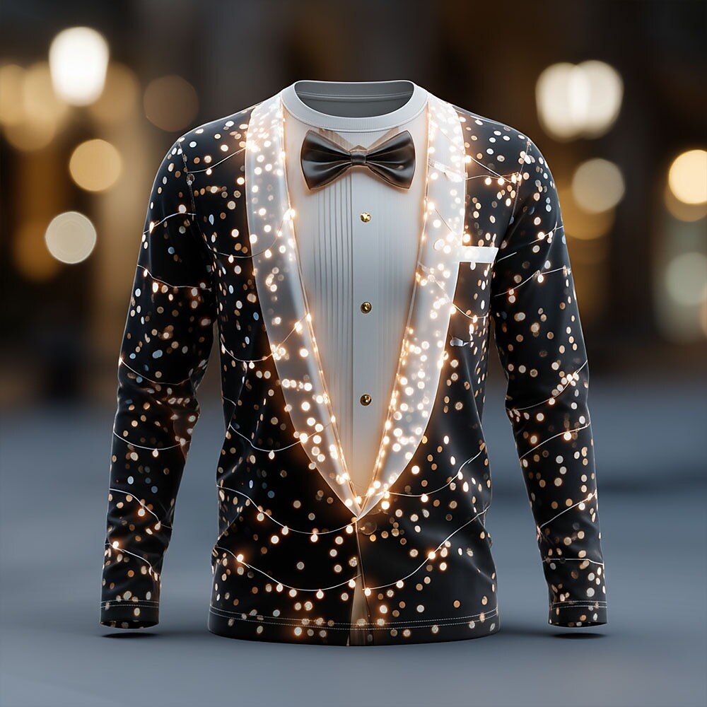 Men's Snowflake Christmas Long Sleeve Shirt