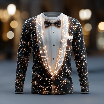 Men's Snowflake Christmas Long Sleeve Shirt