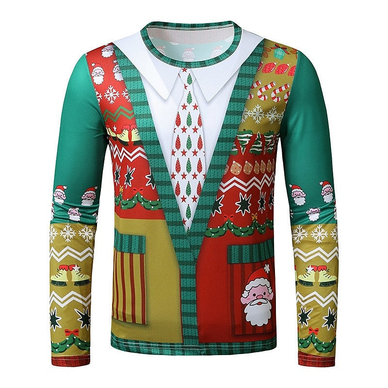 Men's Graphic Christmas Pattern Tee