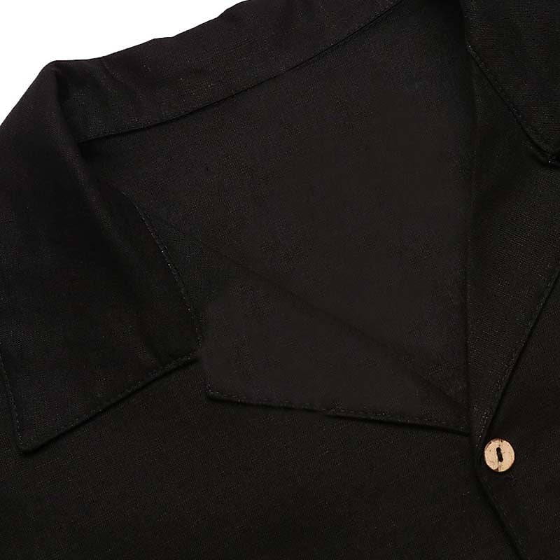 Summer Linen Button-Up Shirt - Comfortable Everyday Wear
