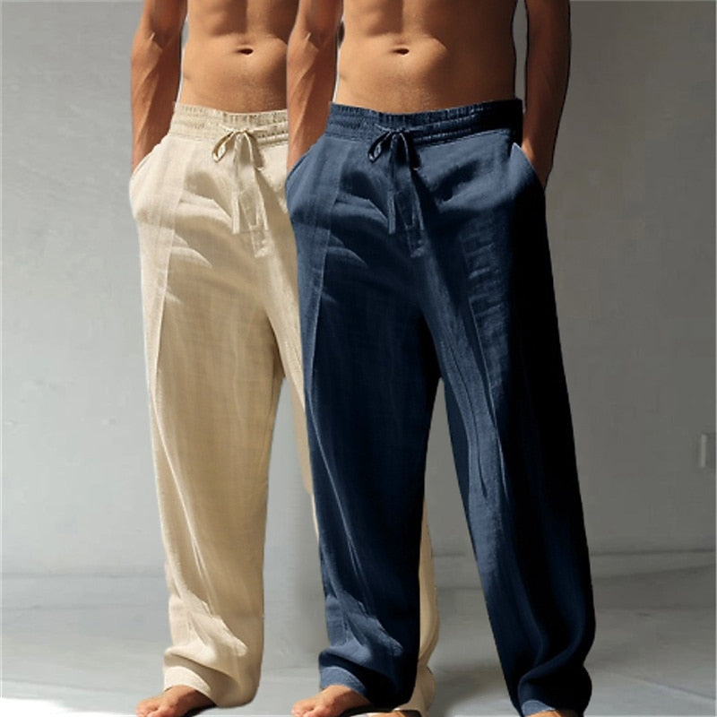 Cotton Linen Pants 2-Piece Set