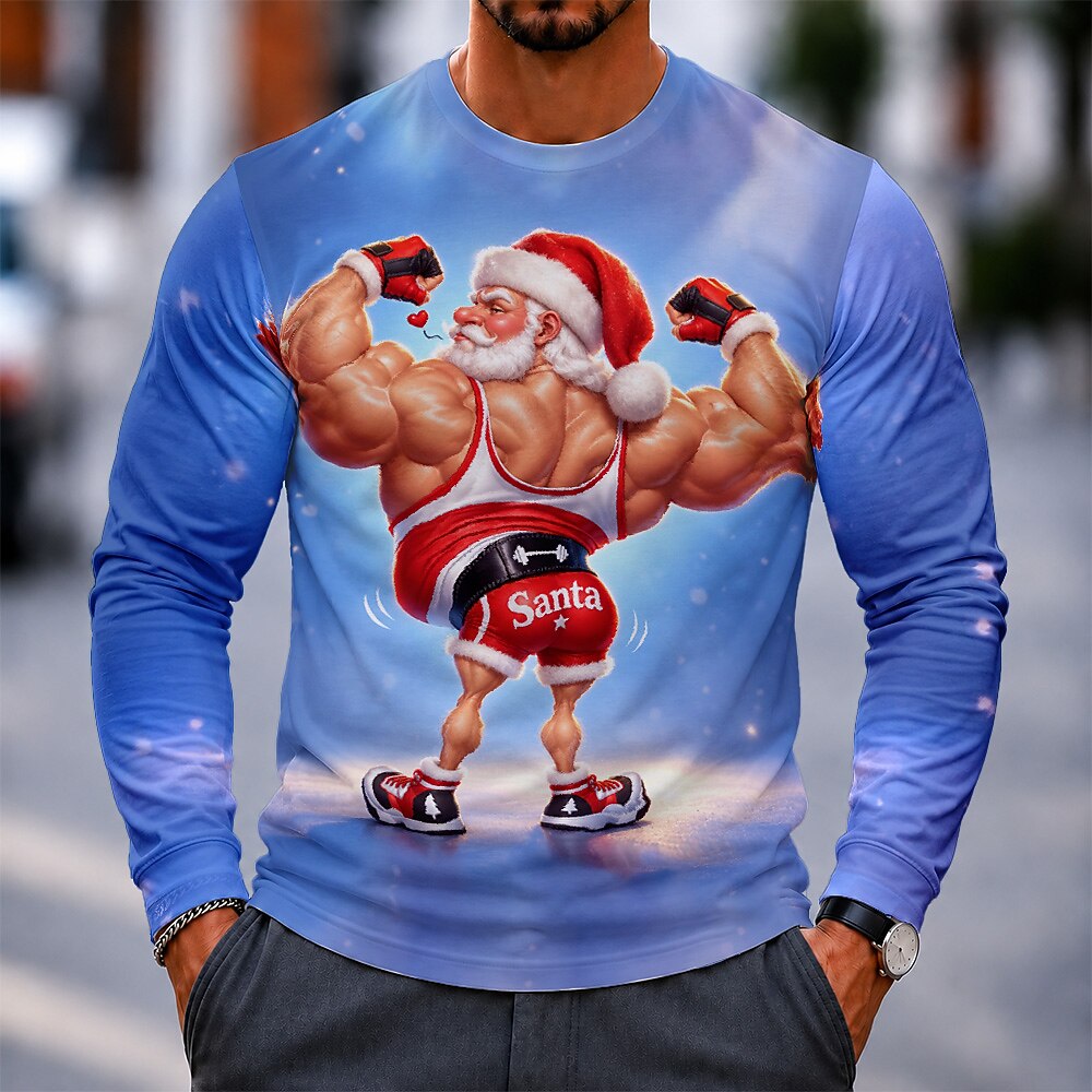 Santa Claus Funny Graphic Long Sleeve Tee