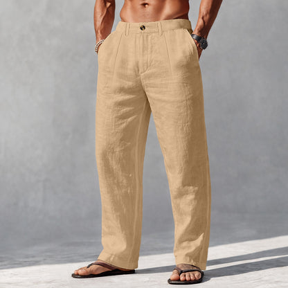 Men's Cotton Linen Pants - Light, Comfortable & Casual