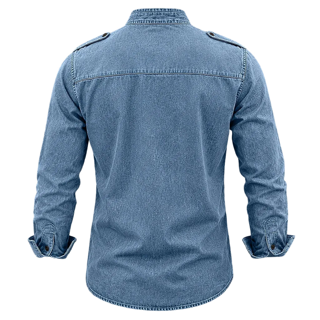 Classic Washed Cotton Demin Work Shirt