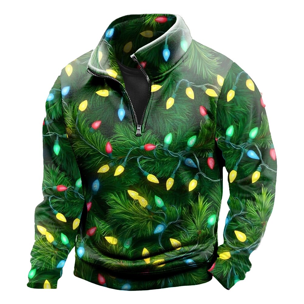 Christmas Lights Festive Zip Up Sweatshirt