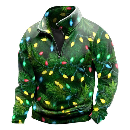 Christmas Lights Festive Zip Up Sweatshirt