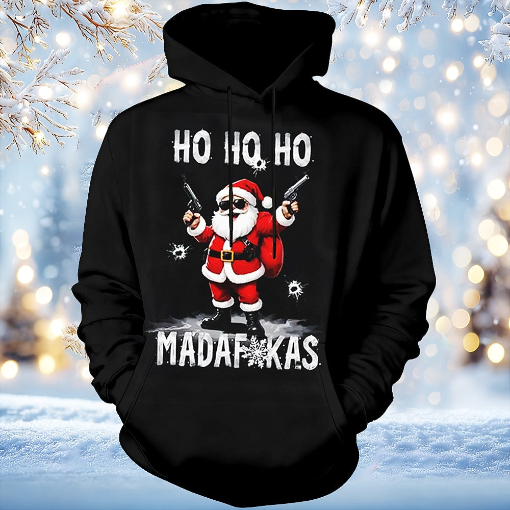 Christmas Santa Vintage Novelty Hoodie