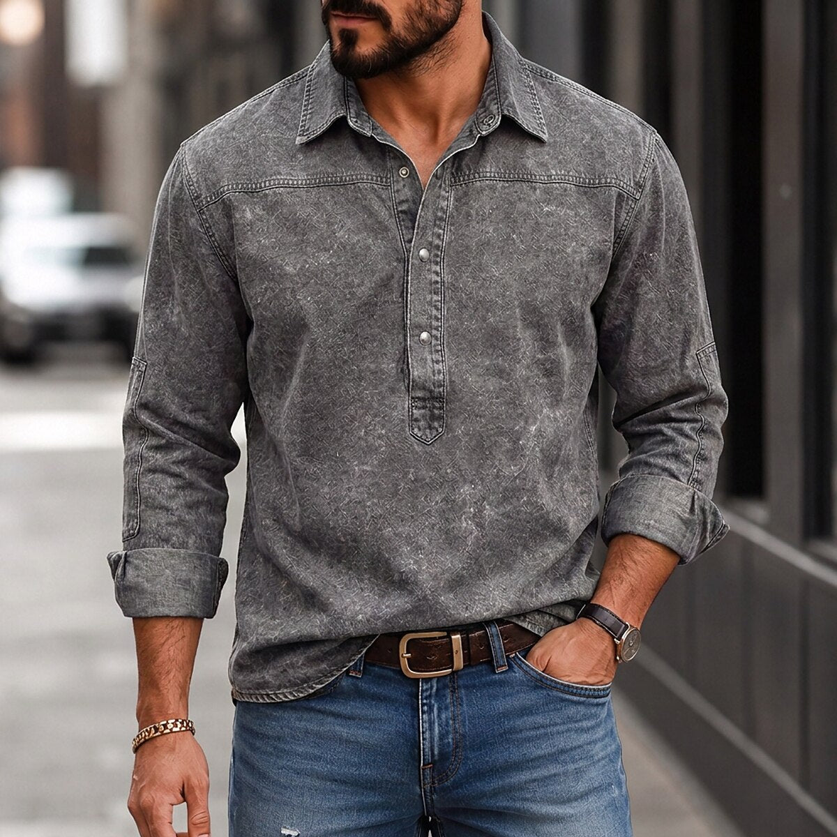 Broken-In Comfort Washed Cotton Polo Shirt