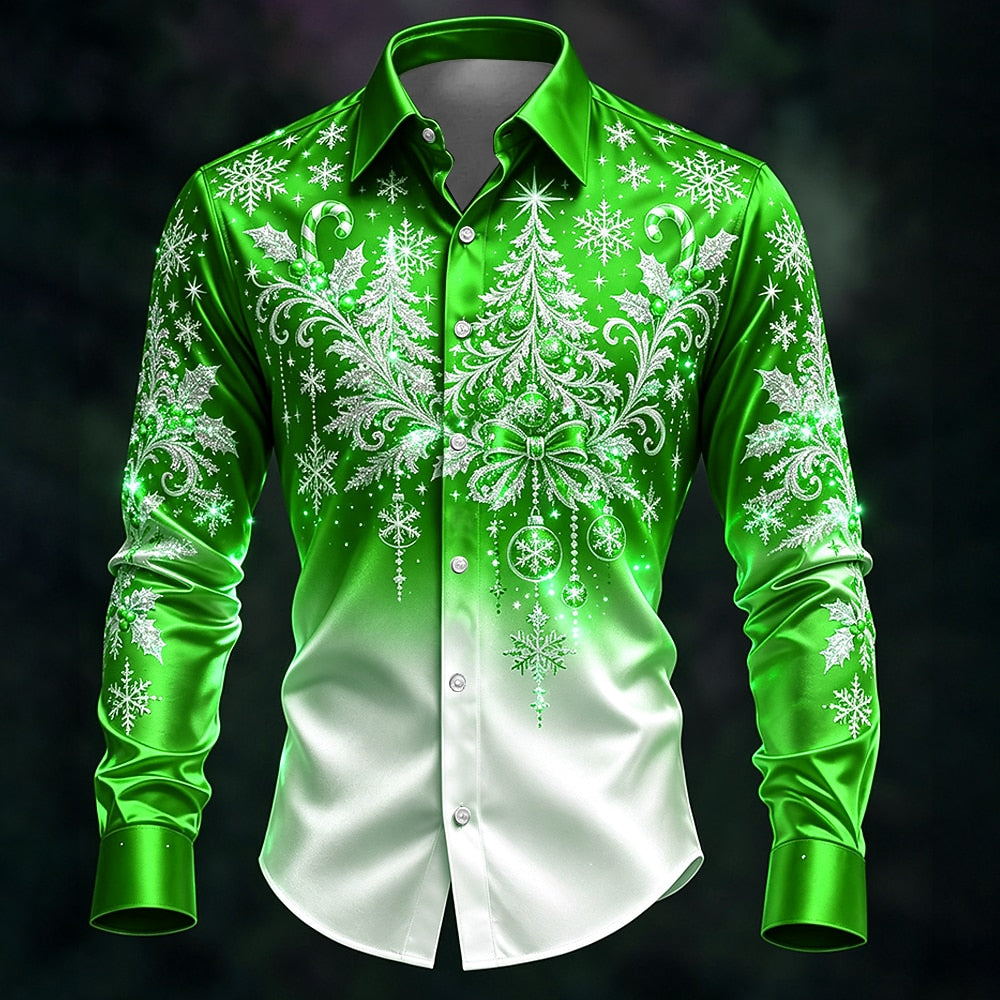 Christmas Tree Ugly Button Down Shirt