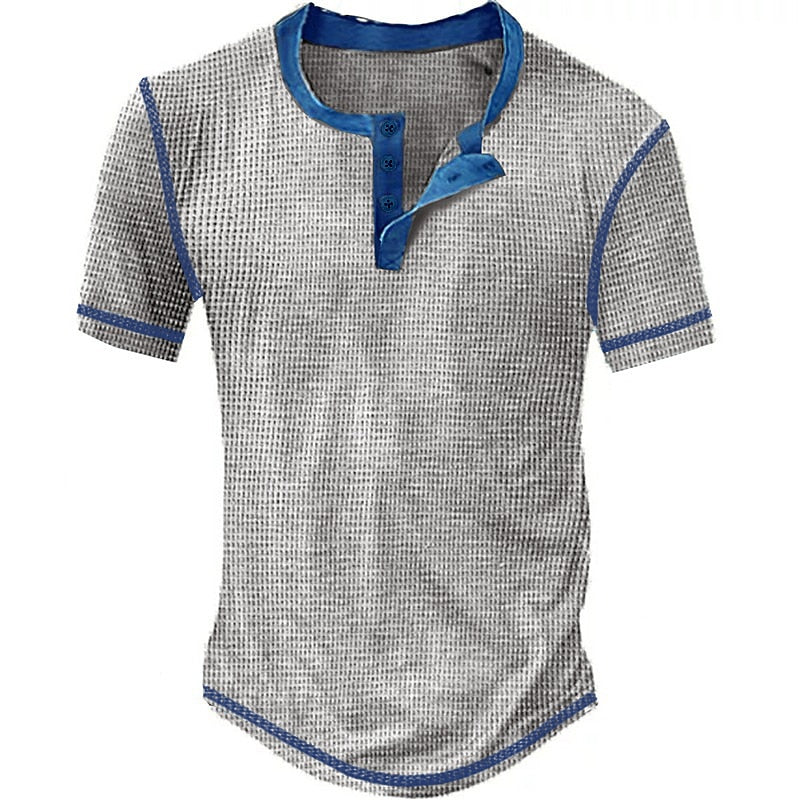 Men's Waffle V-neck T-Shirt