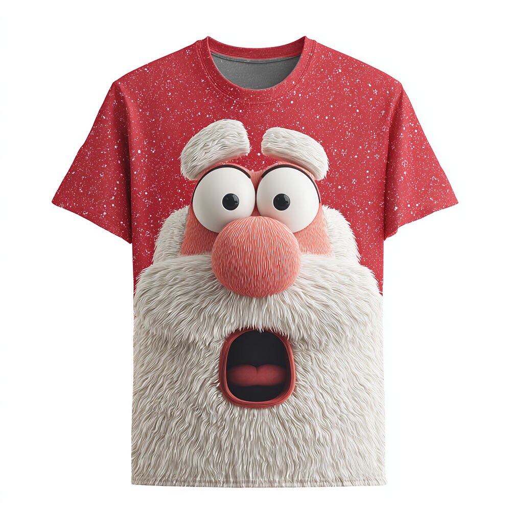 Playful Santa Christmas Cartoon Tee