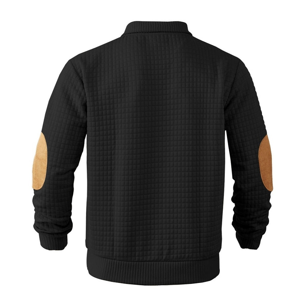 Men's Waffle Patchwork Sweatshirt