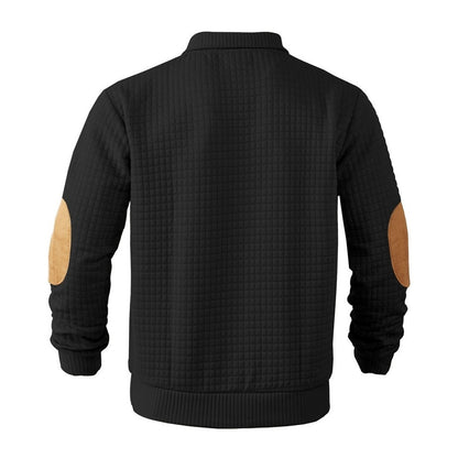 Men's Waffle Patchwork Sweatshirt