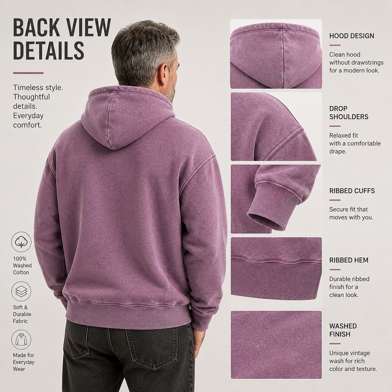 Broken-In Cotton Full Zip Hoodie