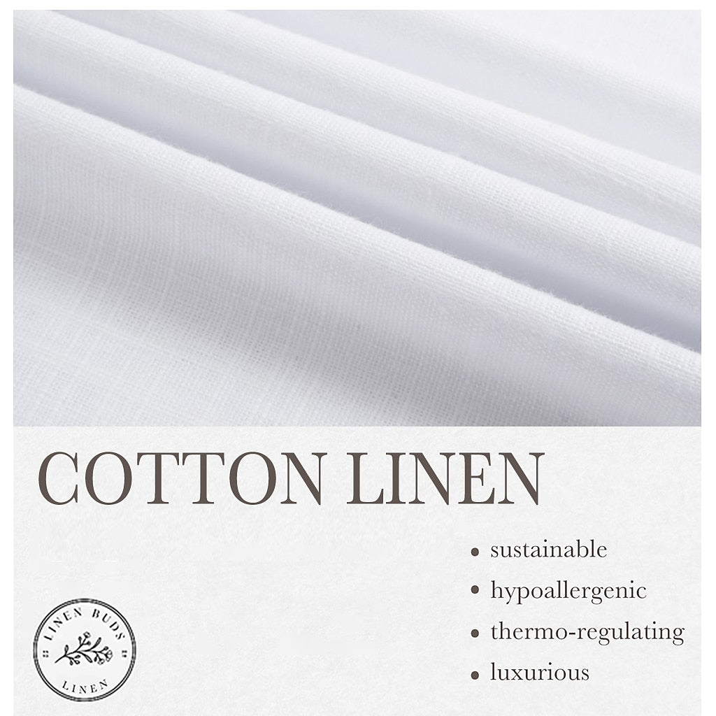 Cotton Linen Shirt with Band Collar Design