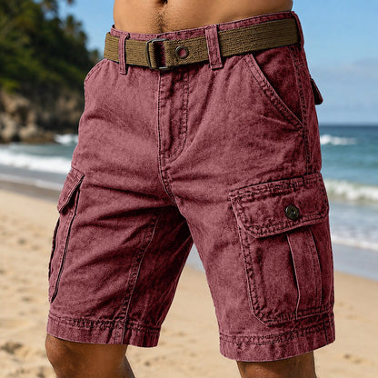 Broken-in Cotton Pocketed Cargo Shorts