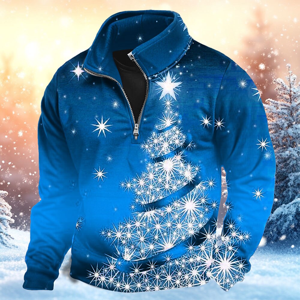Christmas Tree Festive Zip Up Sweatshirt
