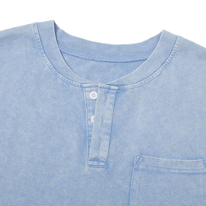 Men's 100% Cotton Henley Tank Top