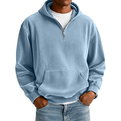 Comfort Quarter Zip Cotton Hoodie