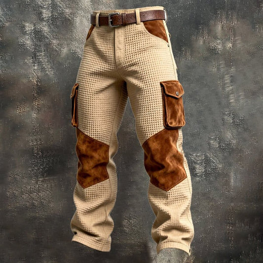 Colorblock Waffle Cargo Pants