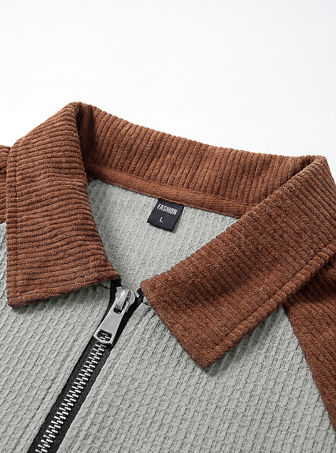 Textured Quarter Zip Colorblock  Waffle Polo